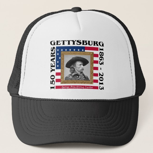 George Custer - 150. årsdag Gettysburg Truckerkeps (Framsida)