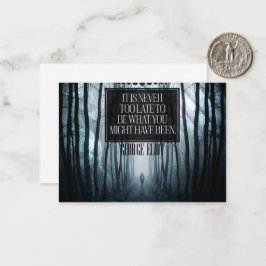 George Eliot Inspirational Citote "Aldrig för sent Anteckningskort