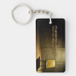 George Eliot Inspirational Citote "Aldrig för sent Nyckelring