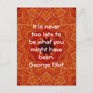 George Eliot Inspirational Motivational Quotation Vykort