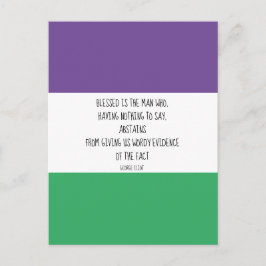 George Eliot Quote Postcard Vykort