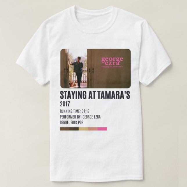 George Ezra Ststickande i Tamaras T Shirt (Design framsida)