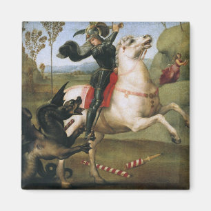 George Fighting Dragon Raphael Fine Art Magnet