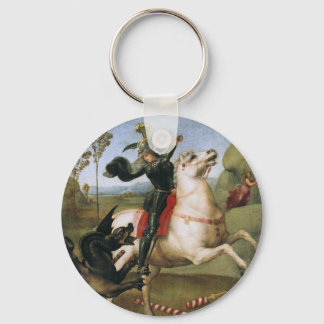 George Fighting Dragon Raphael Fine Art Nyckelring