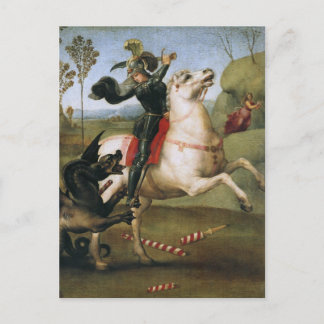 George Fighting Dragon Raphael Fine Art Vykort