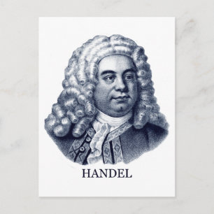 George Frideric Handel, blå Vykort