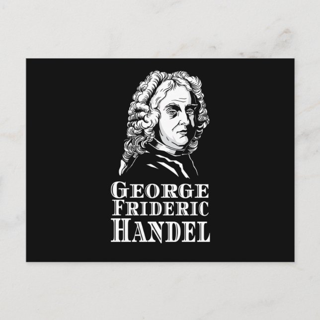 George Frideric Handel Porträtt Vykort (Framsida)