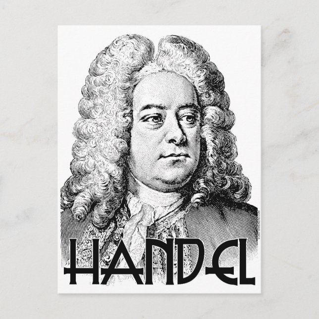 George Frideric Handel Vykort (Framsida)