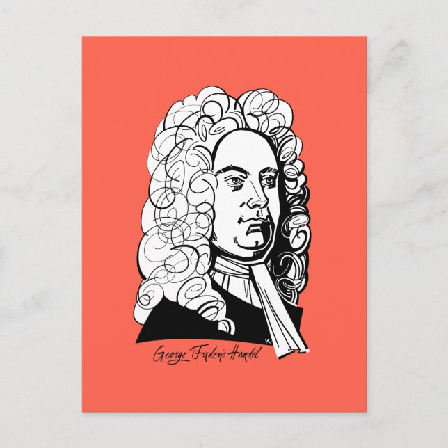George Frideric Handel Vykort (Framsida)