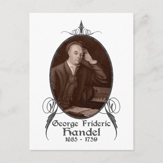 George Frideric Handel Vykort (Framsida)
