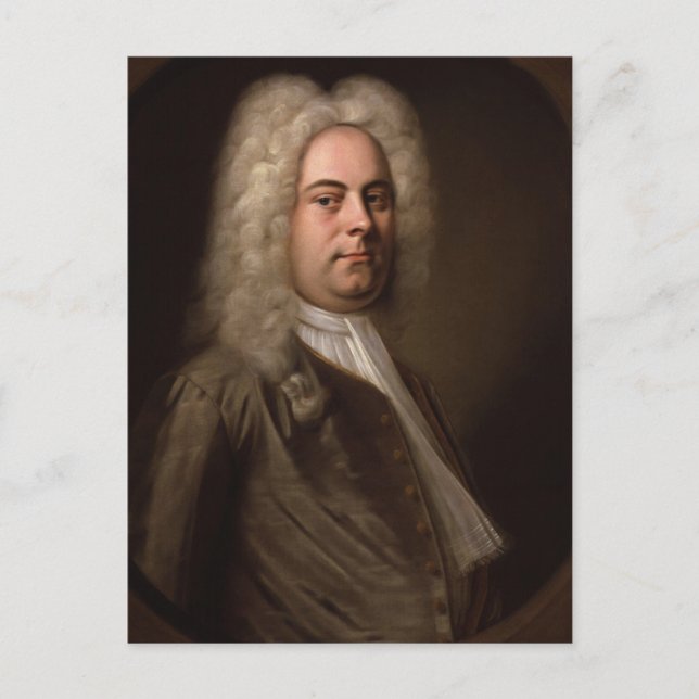 George Frideric Hanel av Balthasar Denner Vykort (Framsida)