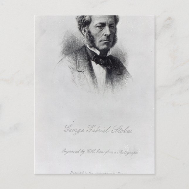 George Gabriel Stokes Vykort (Framsida)