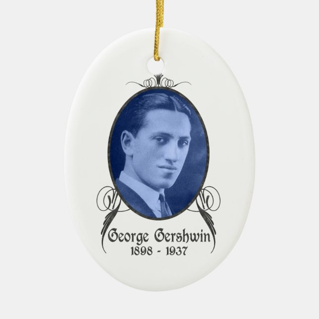 George Gershwin prydnad Julgransprydnad Keramik (Framsidan)
