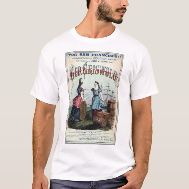 George Griswold Clipper segling frakt 1863 T Shirt (Framsida)