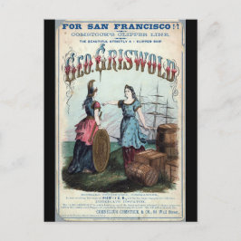 George Griswold Clipper segling frakt 1863 Vykort