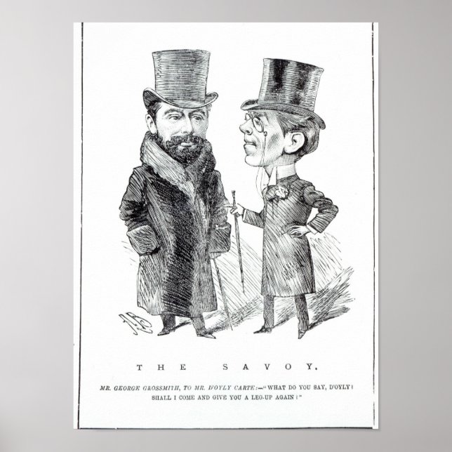 George Grossmith Jnr. och Richard D'Oyly Carte Poster (Framsidan)