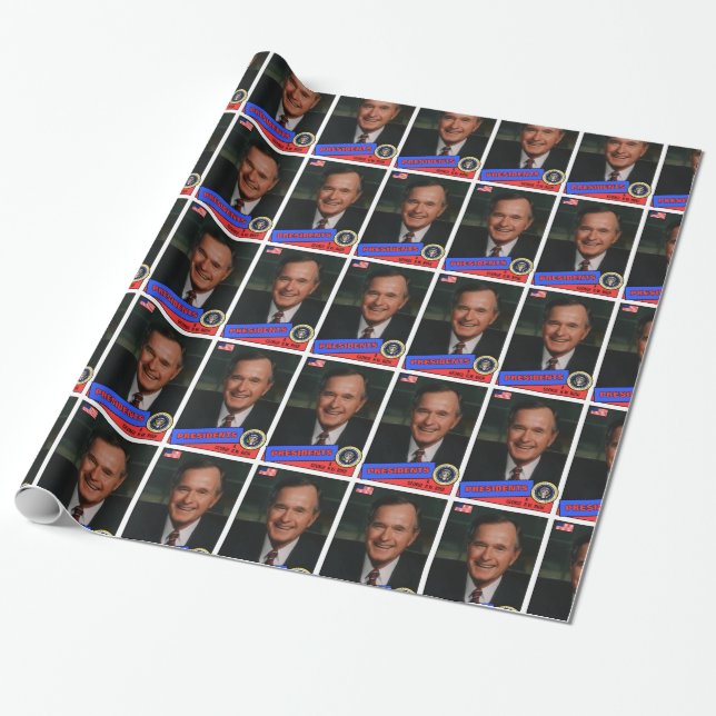 George H.W. Bush Basebollkort Presentpapper (Utrullad)