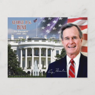 George H. W. Bush - USA:s 41:e president Vykort