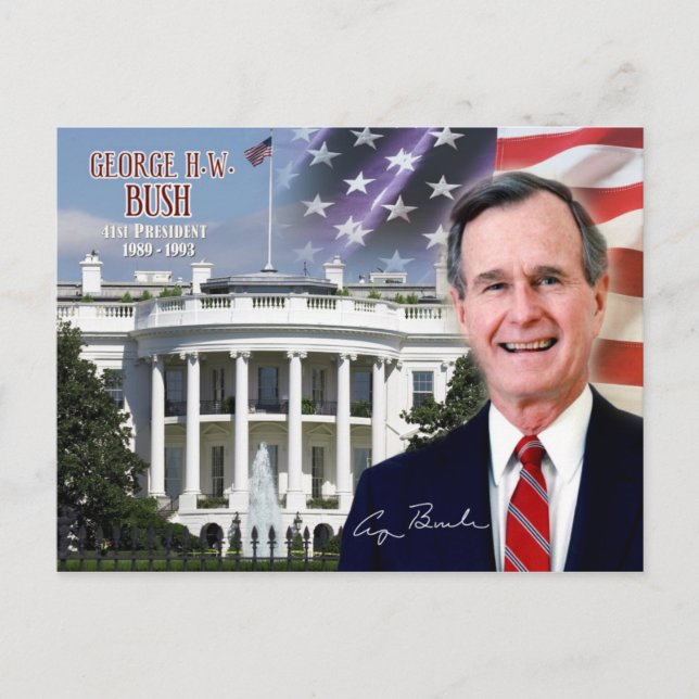 George H. W. Bush - USA:s 41:e president Vykort (Framsida)
