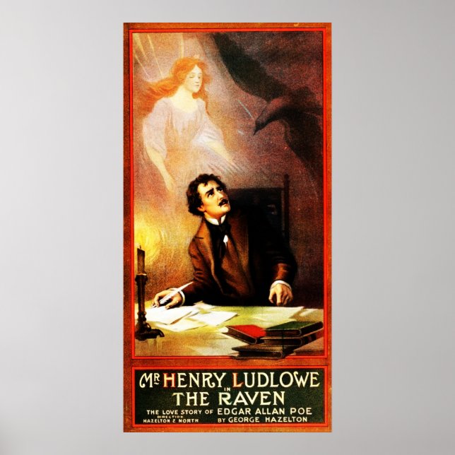 George Hazelton's Raven Edgar Allan Poe 1908 Poster (Framsidan)
