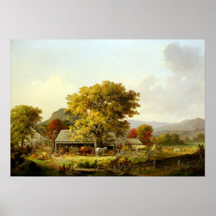 George Henry Durrie Autumn i New England, Cider Poster