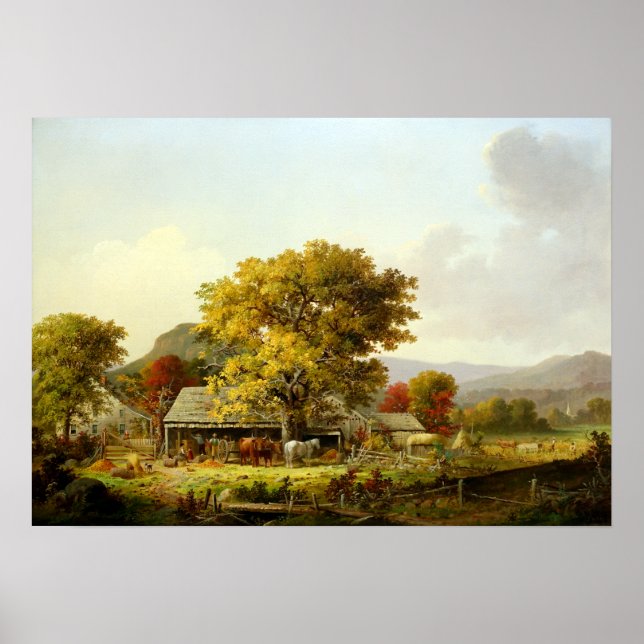 George Henry Durrie Autumn i New England, Cider Poster (Framsidan)