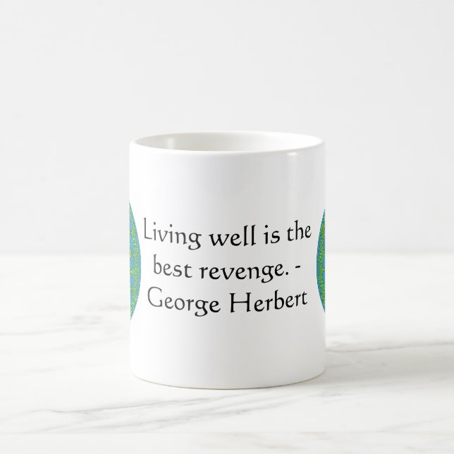 George Herbert Quote med underbar design Kaffemugg (Center)
