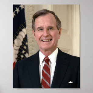 George HW Bush Officiell Porträtt Poster