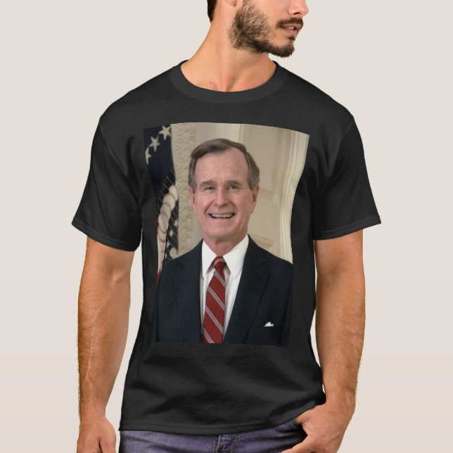 George HW Bush Presidental Porträtt Classic T-Shir T Shirt (Framsida)