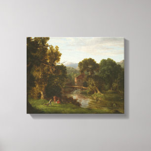 George Inness - Gamla Mill Canvastryck