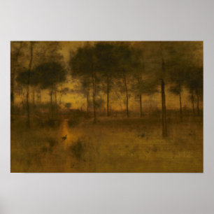 George Inness - Herons hem Poster