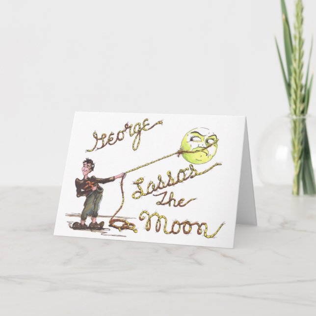 George Lassos månejulkortet Helgkort (Framsida)