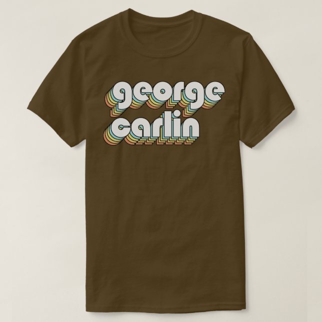 George lin Retro Rainbow Typography Faded Stil T Shirt (Design framsida)