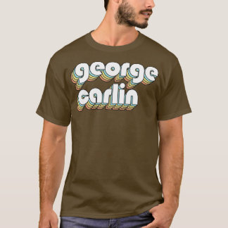 George lin Retro Rainbow Typography Faded Stil T Shirt
