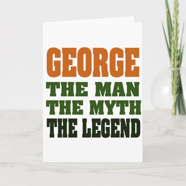 George, mannen, Myth, Legend! Kort (Framsida)
