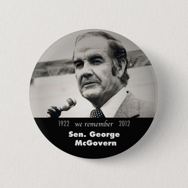 George McGovernn Memorial Button Knapp (Framsida)