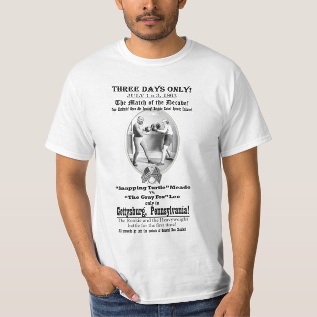 George Meade vs. den Robert E. Lee Gettysburg T-shirt (Framsida)