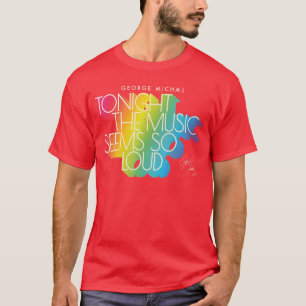 George Michaelonighthe Music Retro Rainbow Ljus f T Shirt