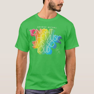 George Michaelonighthe Music Retro Rainbow Ljus f T Shirt