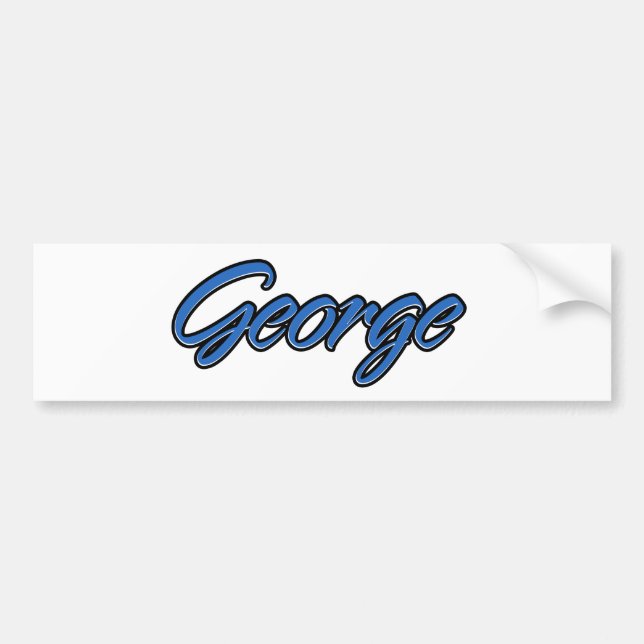 George Namn blue Aufkleber Sticker Autoaufkleber Bildekal (Framsidan)