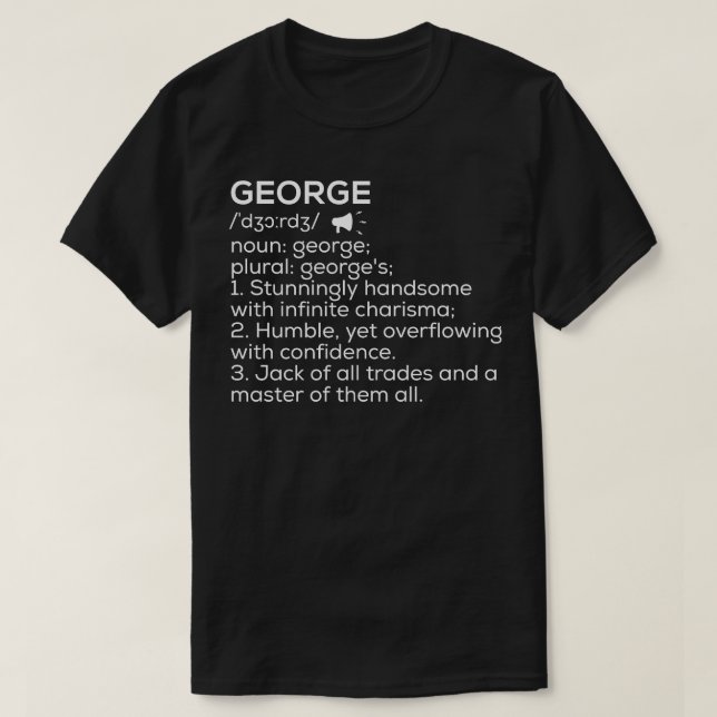 George Namn Definition George betyder George Namn T Shirt (Design framsida)