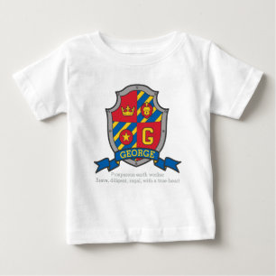 George namn menar vapensköld riddarskydd tee shirt