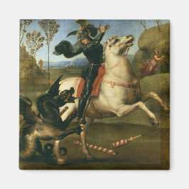 George och Dragon (av Raphael) Magnet