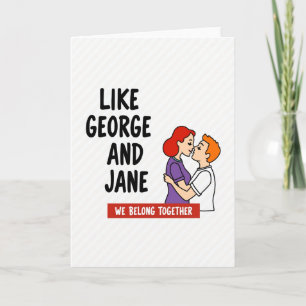 George Och Jane Älskar Tillsammans Kort