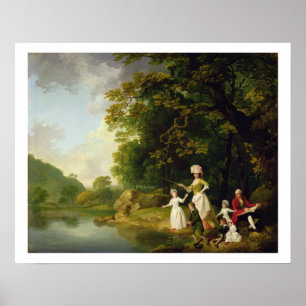George och Mary Browne med sina fem äldre barn Poster