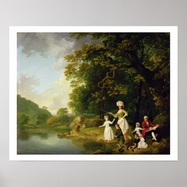 George och Mary Browne med sina fem äldre barn Poster (Framsidan)