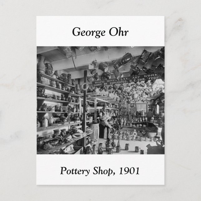George Ohr Pottery Shop, 1901 Vykort (Framsida)