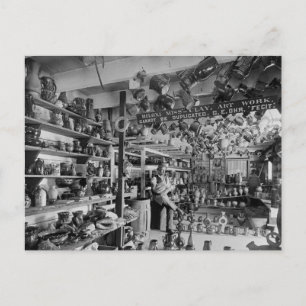 George Ohr Pottery Shop, 1901 Vykort