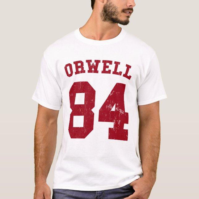 George Orwell 84 1984 jersey Tee (Framsida)