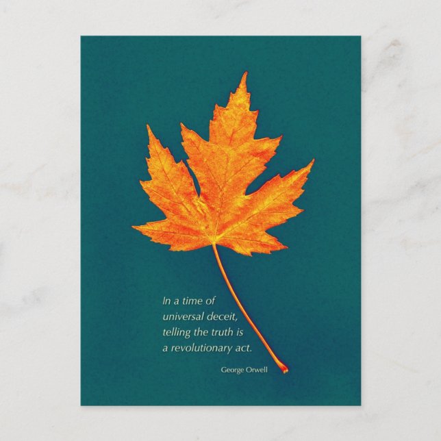 George Orwell citat vykort (Framsida)